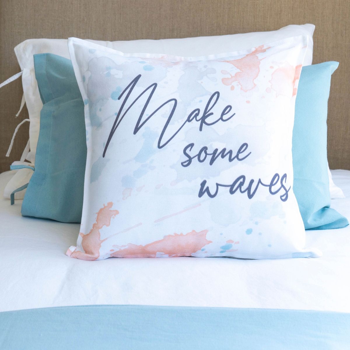 MARGARITA SCHEEL BY CASA ALVARINHO - FUNDA COJÍN ALGODÓN MAKE SOME WAVES 45X45