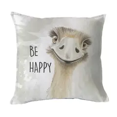 MARGARITA SCHEEL BY CASA ALVARINHO - FUNDA COJÍN ALGODÓN EMU HAPPY 45X45