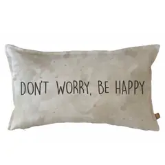 MARGARITA SCHEEL BY CASA ALVARINHO - FUNDA COJÍN ALGODÓN DONT WORRY BE HAPPY 50X30…