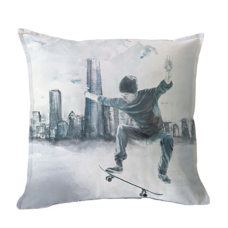 MARGARITA SCHEEL BY CASA ALVARINHO - FUNDA COJÍN ALGODÓN SKATER 45X45