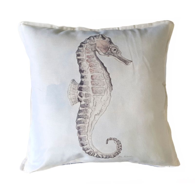 MARGARITA SCHEEL BY CASA ALVARINHO - FUNDA COJÍN ALGODÓN CABALLITO DE MAR 45X45