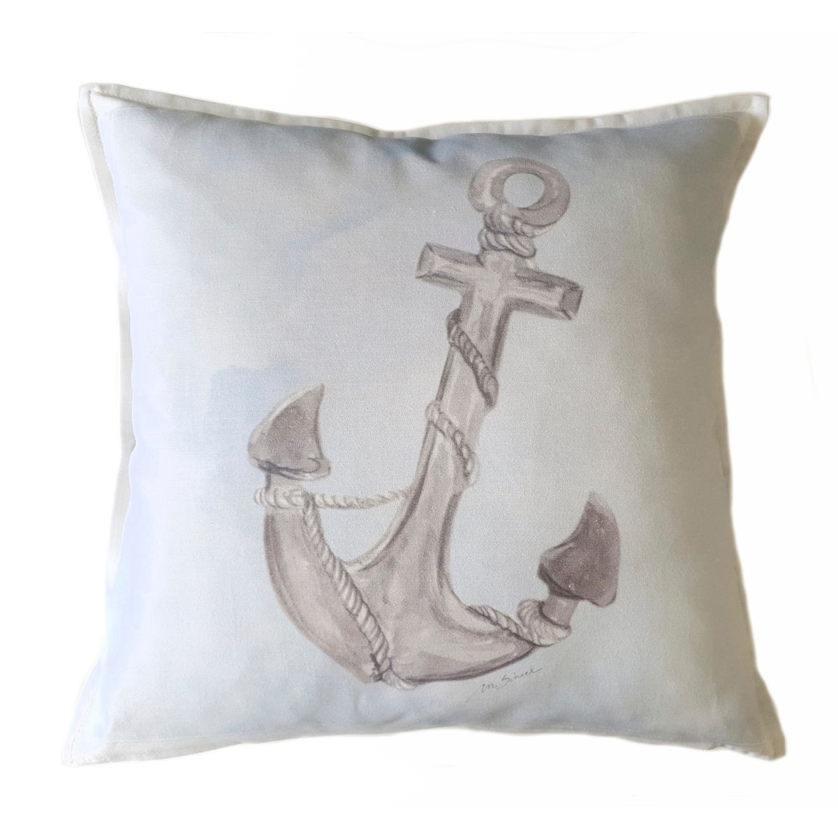 MARGARITA SCHEEL BY CASA ALVARINHO - FUNDA COJÍN ALGODÓN ANCLA 45X45…