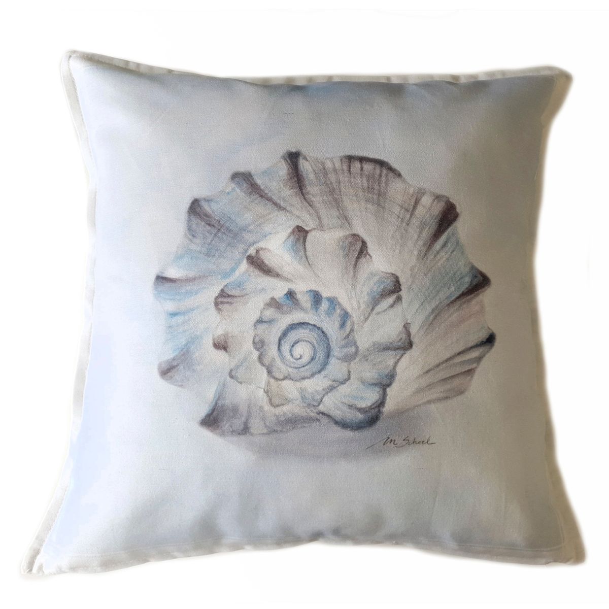 MARGARITA SCHEEL BY CASA ALVARINHO - FUNDA COJÍN ALGODÓN CARACOLA 45X45…