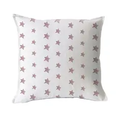 MARGARITA SCHEEL BY CASA ALVARINHO - FUNDA COJÍN ALGODÓN ESTRELLITAS ROSA 45X45