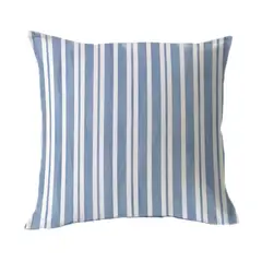 MARGARITA SCHEEL BY CASA ALVARINHO - FUNDA COJÍN ALGODÓN FRANJAS AZUL 45X45…