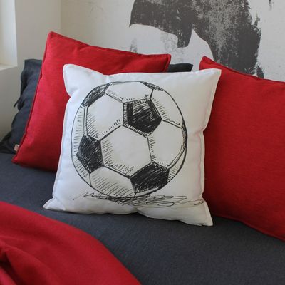 Imagen 2 del producto FUNDA COJÍN ALGODÓN PELOTA FÚTBOL 45X45…