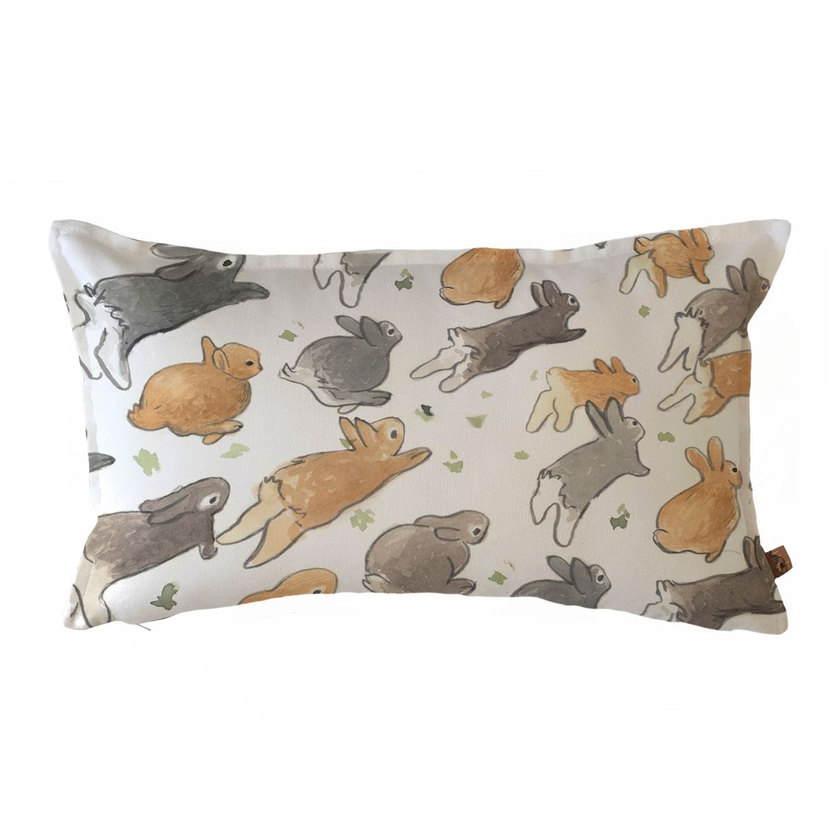 MARGARITA SCHEEL BY CASA ALVARINHO - FUNDA COJÍN ALGODÓN CONEJOS CORRIENDO 50X30