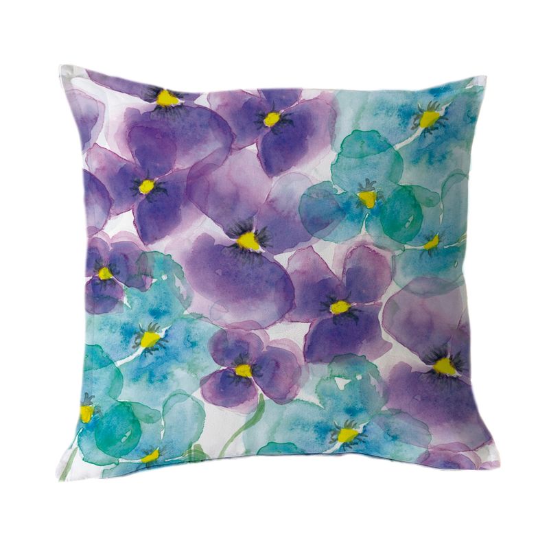 MARGARITA SCHEEL BY CASA ALVARINHO - FUNDA COJÍN ALGODÓN PENSAMIENTOS 45X45