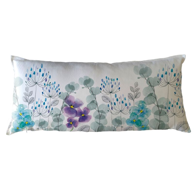 MARGARITA SCHEEL BY CASA ALVARINHO - FUNDA COJÍN ALGODÓN JARDÍN DE PENSAMIENTOS XL