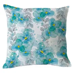 MARGARITA SCHEEL BY CASA ALVARINHO - FUNDA COJÍN MIX PENSAMIENTOS Y HOJITAS 45X45