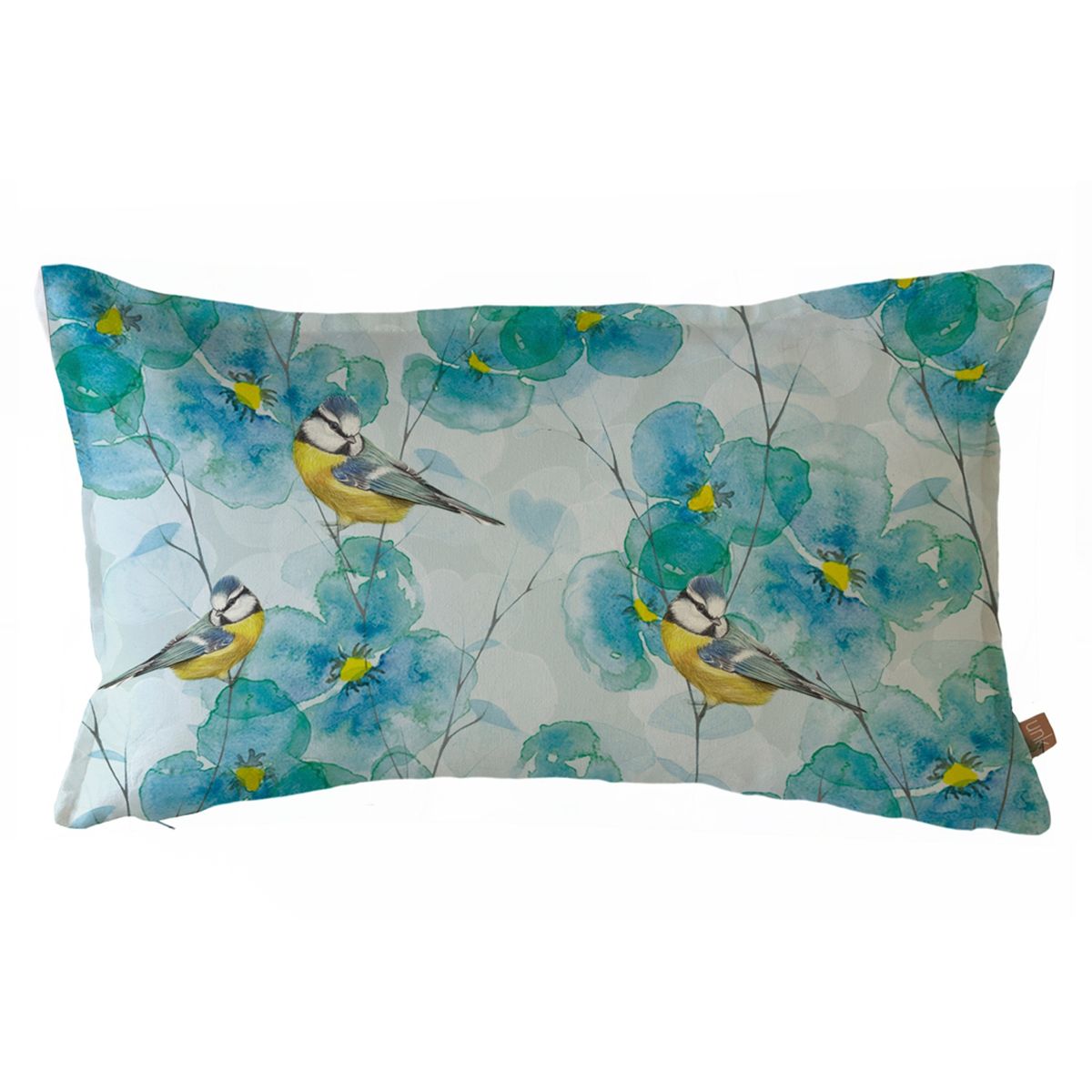 MARGARITA SCHEEL BY CASA ALVARINHO - FUNDA COJÍN MIX TURQUESA BLUETIT 50X30