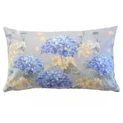 MARGARITA SCHEEL BY CASA ALVARINHO - FUNDA COJÍN GAMUZA HORTENSIAS 50X30