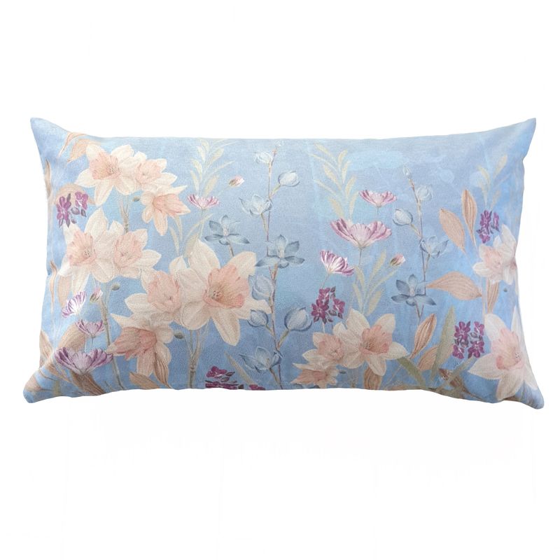 MARGARITA SCHEEL BY CASA ALVARINHO - FUNDA COJÍN GAMUZA JARDÍN DE NARCISOS 50X30…