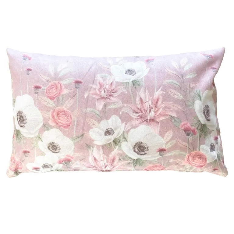FUNDA COJIN GAMUZA ANEMONE BLANCA 50X30