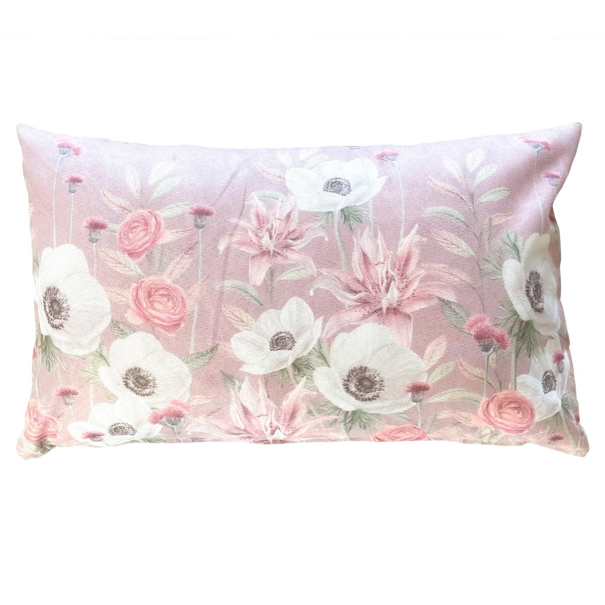 MARGARITA SCHEEL BY CASA ALVARINHO - FUNDA COJÍN GAMUZA ANÉMONE BLANCA 50X30