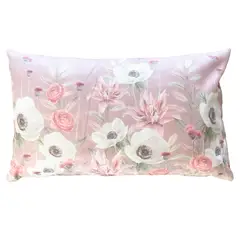 MARGARITA SCHEEL BY CASA ALVARINHO - FUNDA COJÍN GAMUZA ANÉMONE BLANCA 50X30