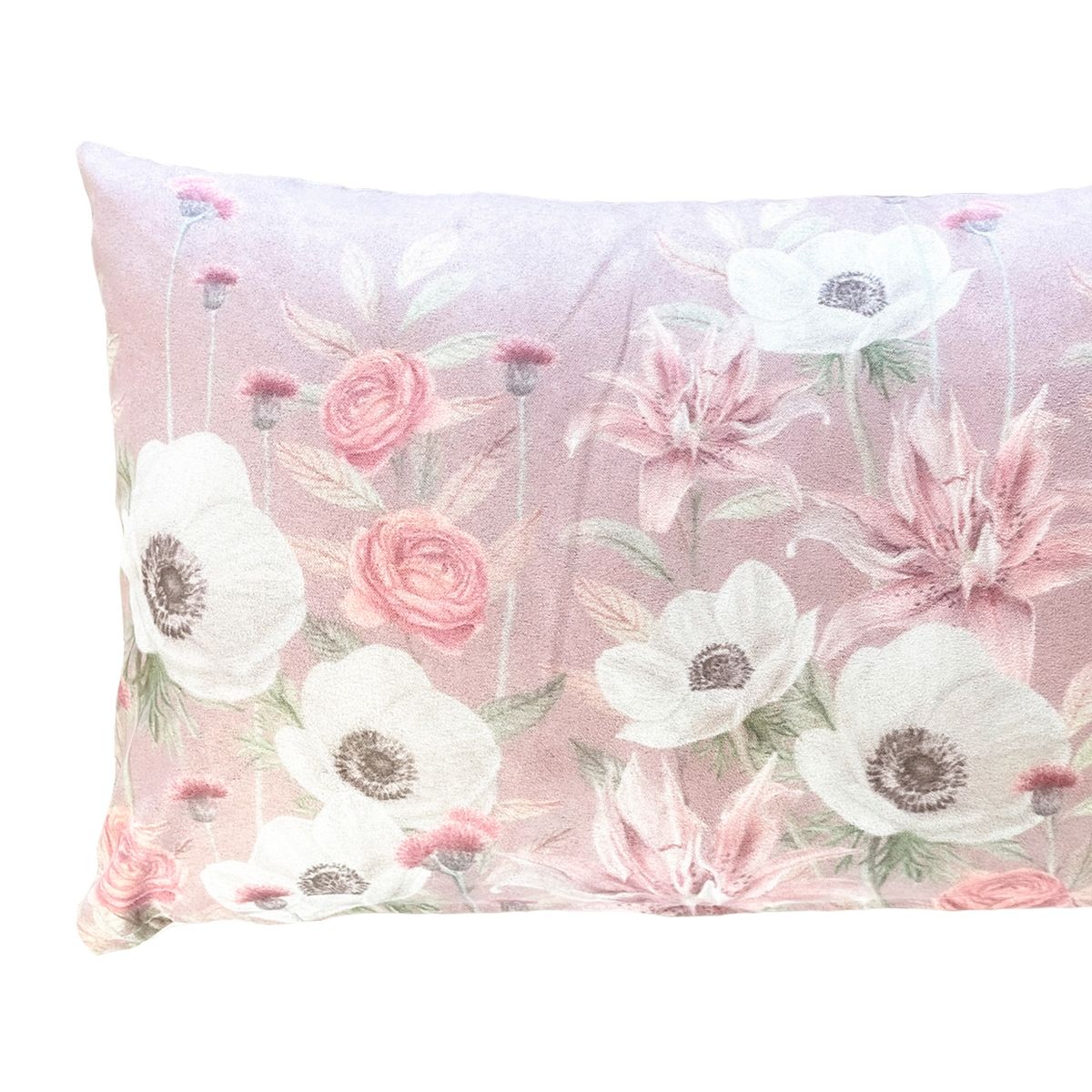 MARGARITA SCHEEL BY CASA ALVARINHO - FUNDA COJÍN GAMUZA ANÉMONE BLANCA 50X30