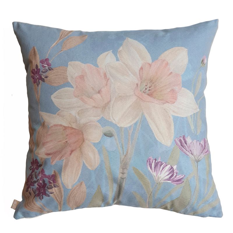 MARGARITA SCHEEL BY CASA ALVARINHO - FUNDA COJÍN GAMUZA NARCISOS 45X45