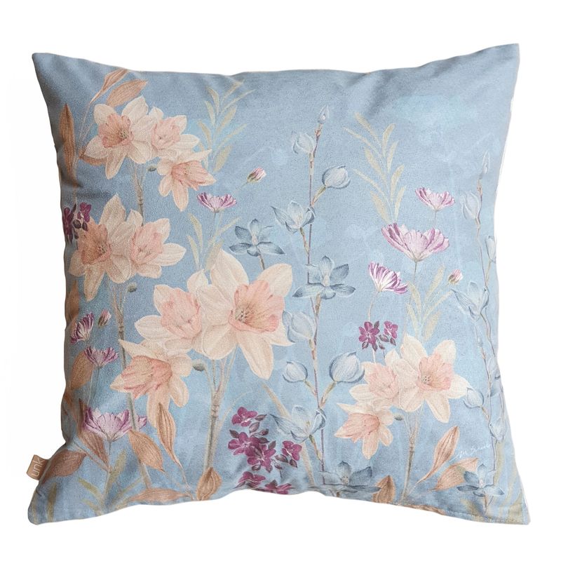 MARGARITA SCHEEL BY CASA ALVARINHO - FUNDA COJÍN GAMUZA JARDÍN NARCISOS 45X45