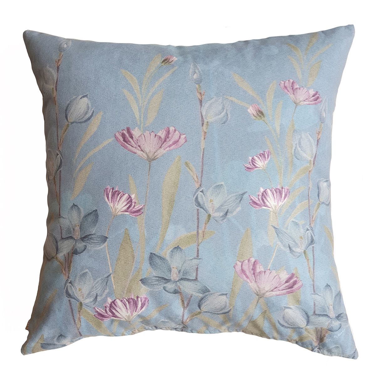 MARGARITA SCHEEL BY CASA ALVARINHO - FUNDA COJÍN GAMUZA FLORCITAS DE NARCISOS 45X45