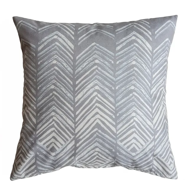 MARGARITA SCHEEL BY CASA ALVARINHO - FUNDA COJÍN GAMUZA ESPIGAS GRISES 45X45