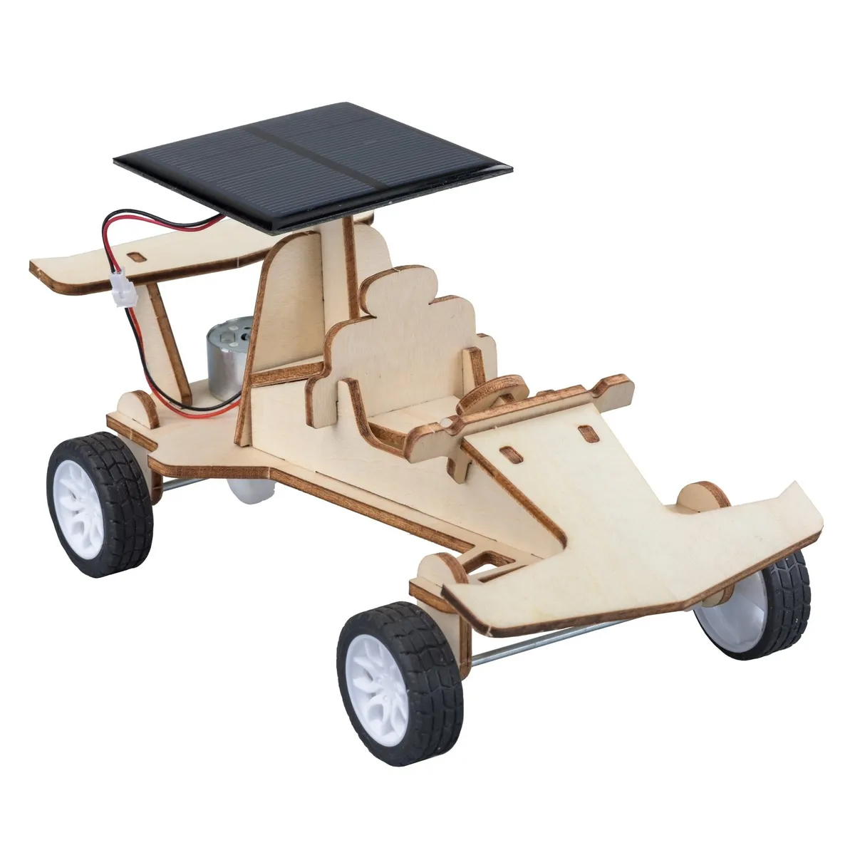 JEANNY - Auto De Carrera Solar De Madera Armable