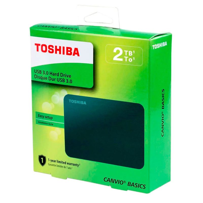 TOSHIBA - Disco Duro Externo Toshiba Canvio Basics Hdtb420xk3aa 2tb - Lifemax