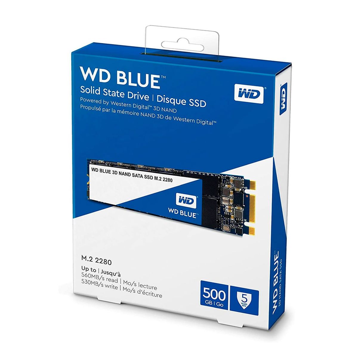 WESTERN DIGITAL - Disco Solido SSD WD Blue 500GB M.2 SATA III WDS500G2B0B - Lifemax
