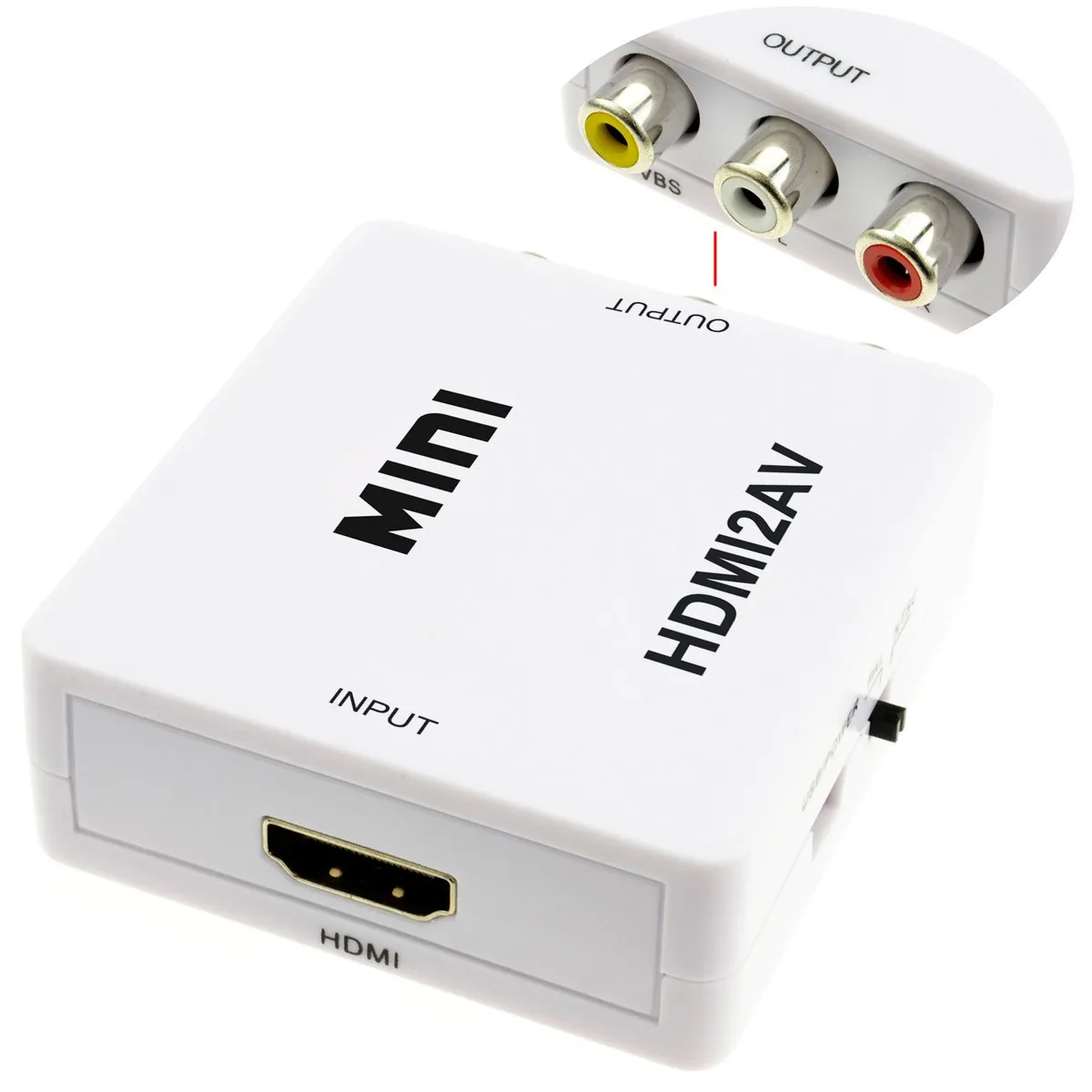 GENERICO - Convertidor de HDTV AV a AV HDTV AV RCA - Lifemax