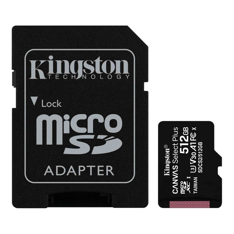 KINGSTON - Memoria MicroSD 512GB Kingston Canvas Select Plus