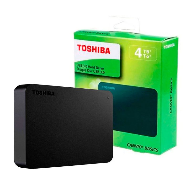 TOSHIBA - Disco Duro Externo Toshiba Canvio Basics Hdtb440xk3ca 4tb - Lifemax