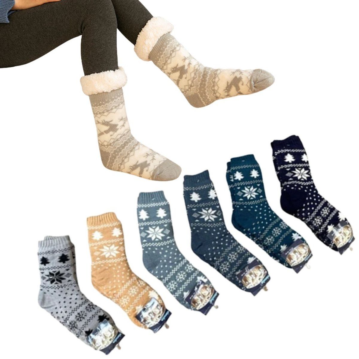 CRUSEC - Calcetines-Antideslizante-Interior-Con-Chiporro