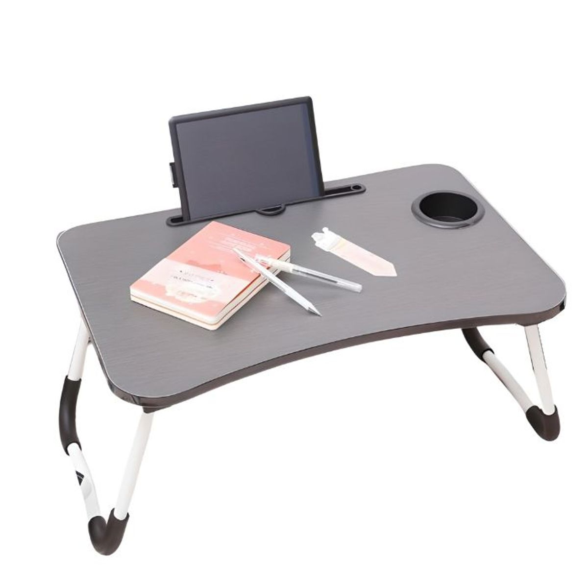 CRUSEC - Mesa Cama Negro 60X40X28Cm Portátil Desayuno Bandeja