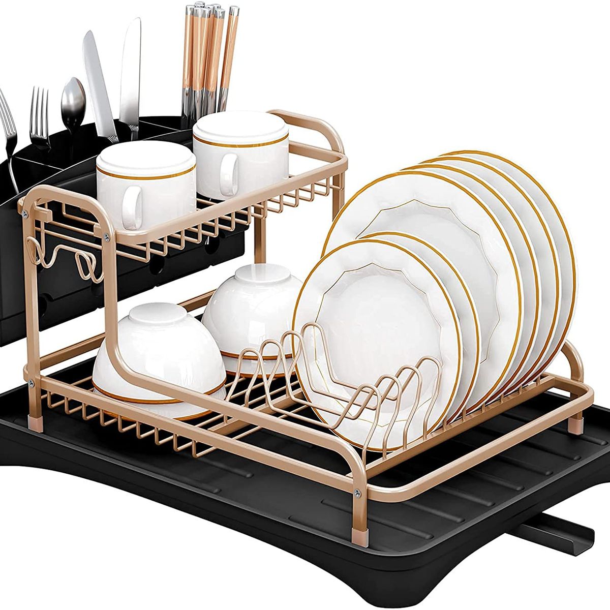 MP - Lujoso Secaplatos De Aluminio Antioxidante 2 Niveles