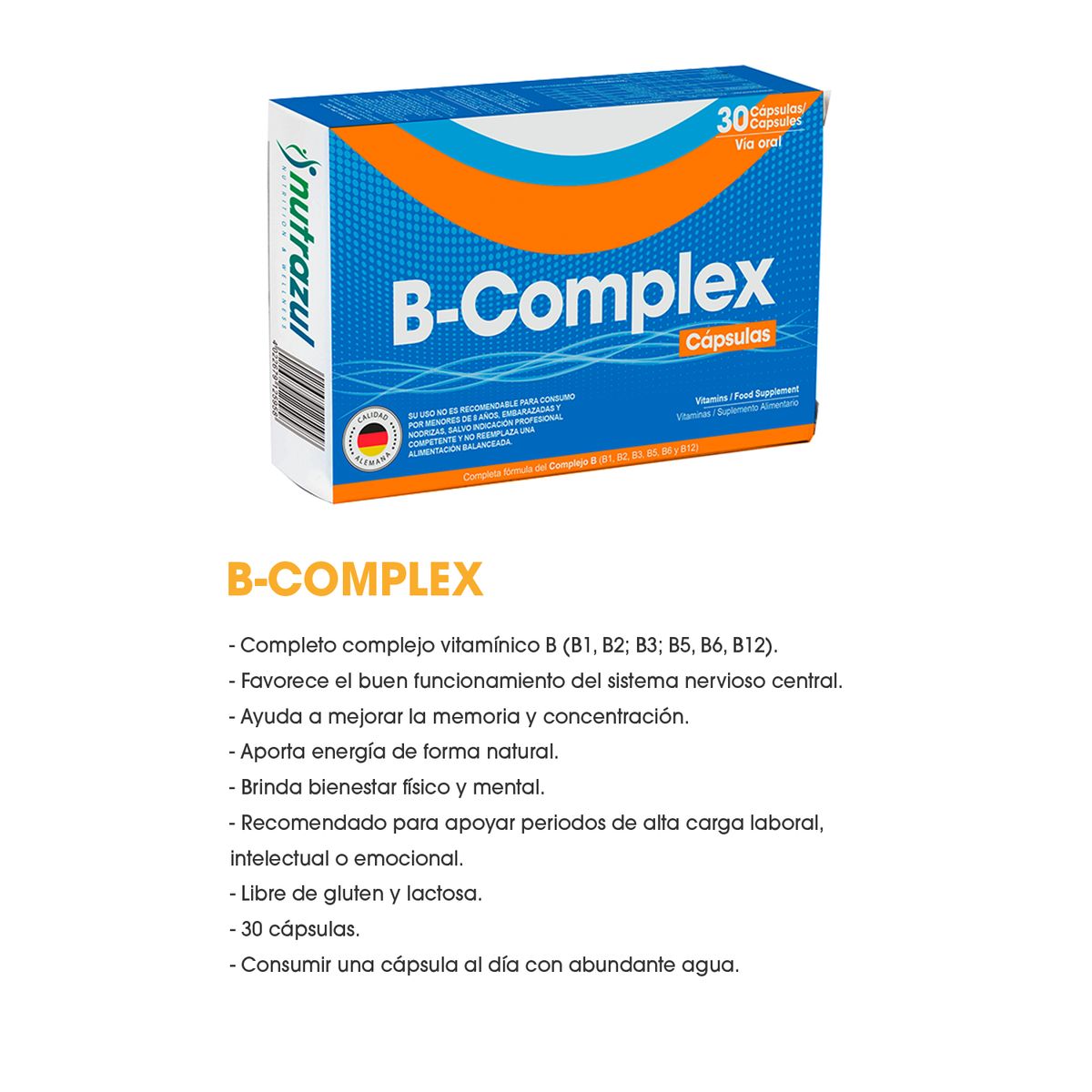 NUTRAZUL - Complejo B- Pack 6 un.