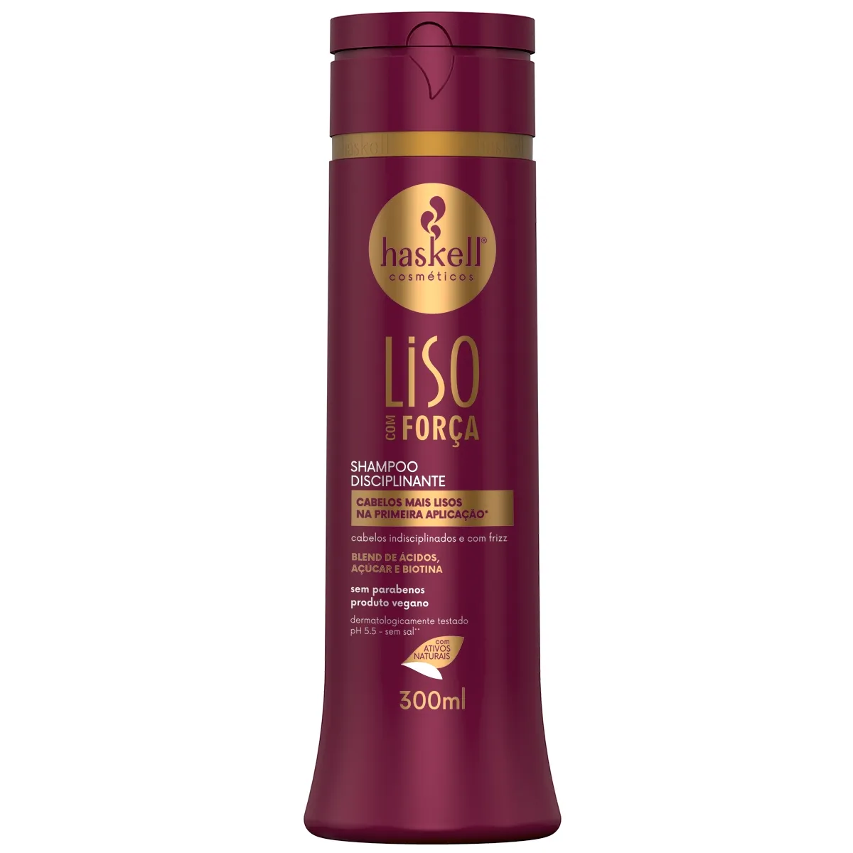 HASKELL - SHAMPOO LISO COM FORCA 300ML Haskell