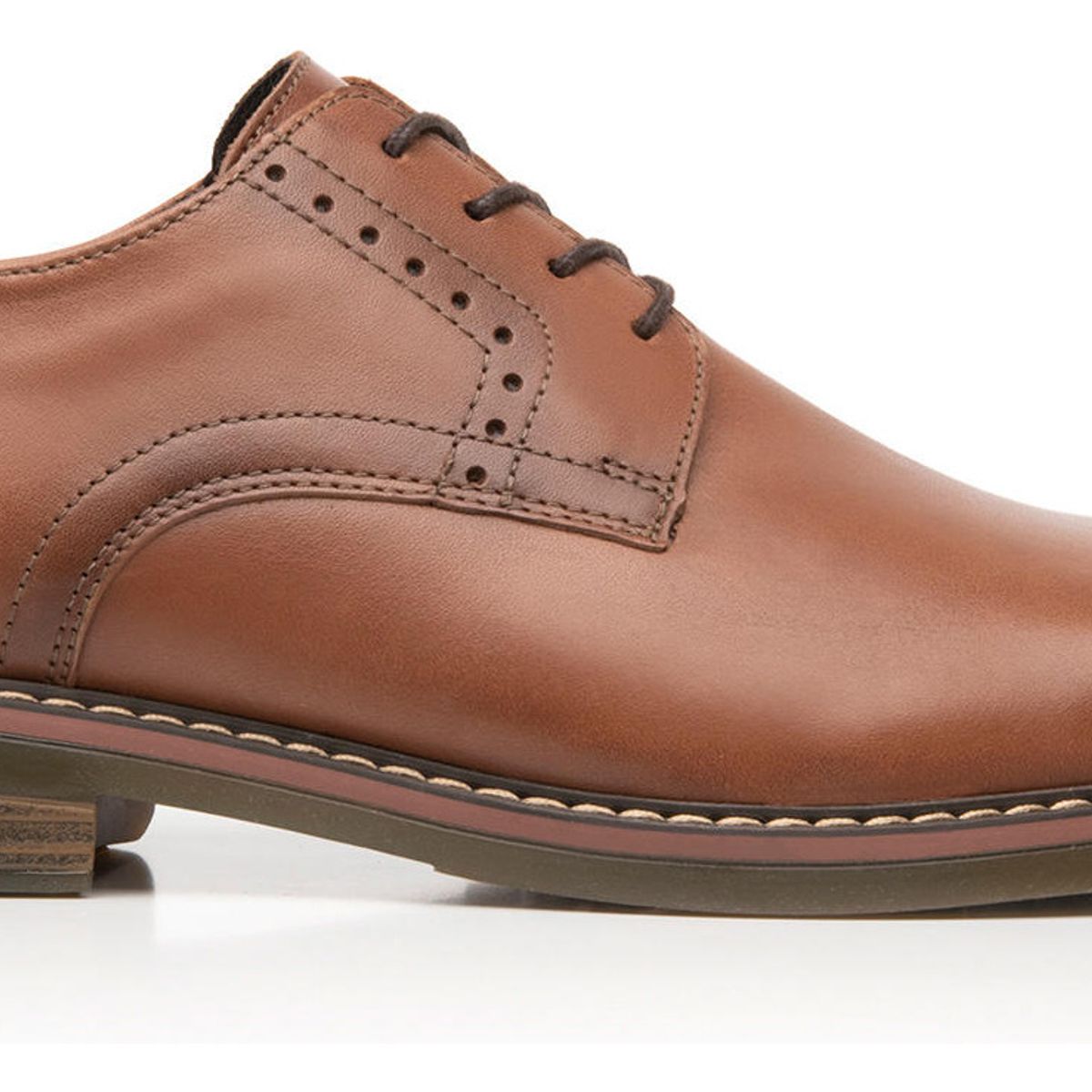 FLEXI - Zapato Formal Hombre Cuero Café Flexi