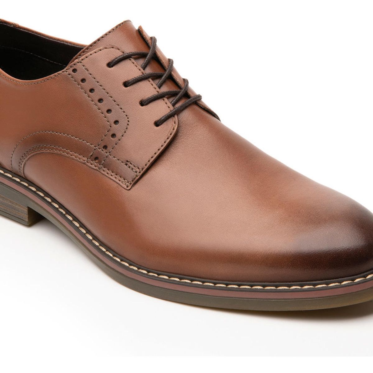 FLEXI - Zapato Formal Hombre Cuero Café Flexi