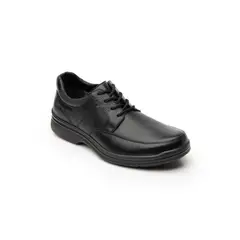 FLEXI - Zapato casual hombre cuero negro