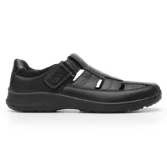 FLEXI - Sandalia Hombre Cuero Santiago Negro