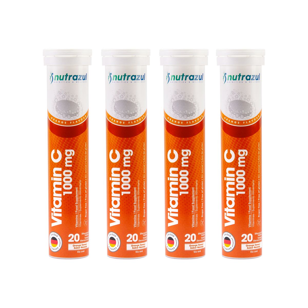 NUTRAZUL - Vitamina C 1.000 Mg.-Pack 4 unidades.