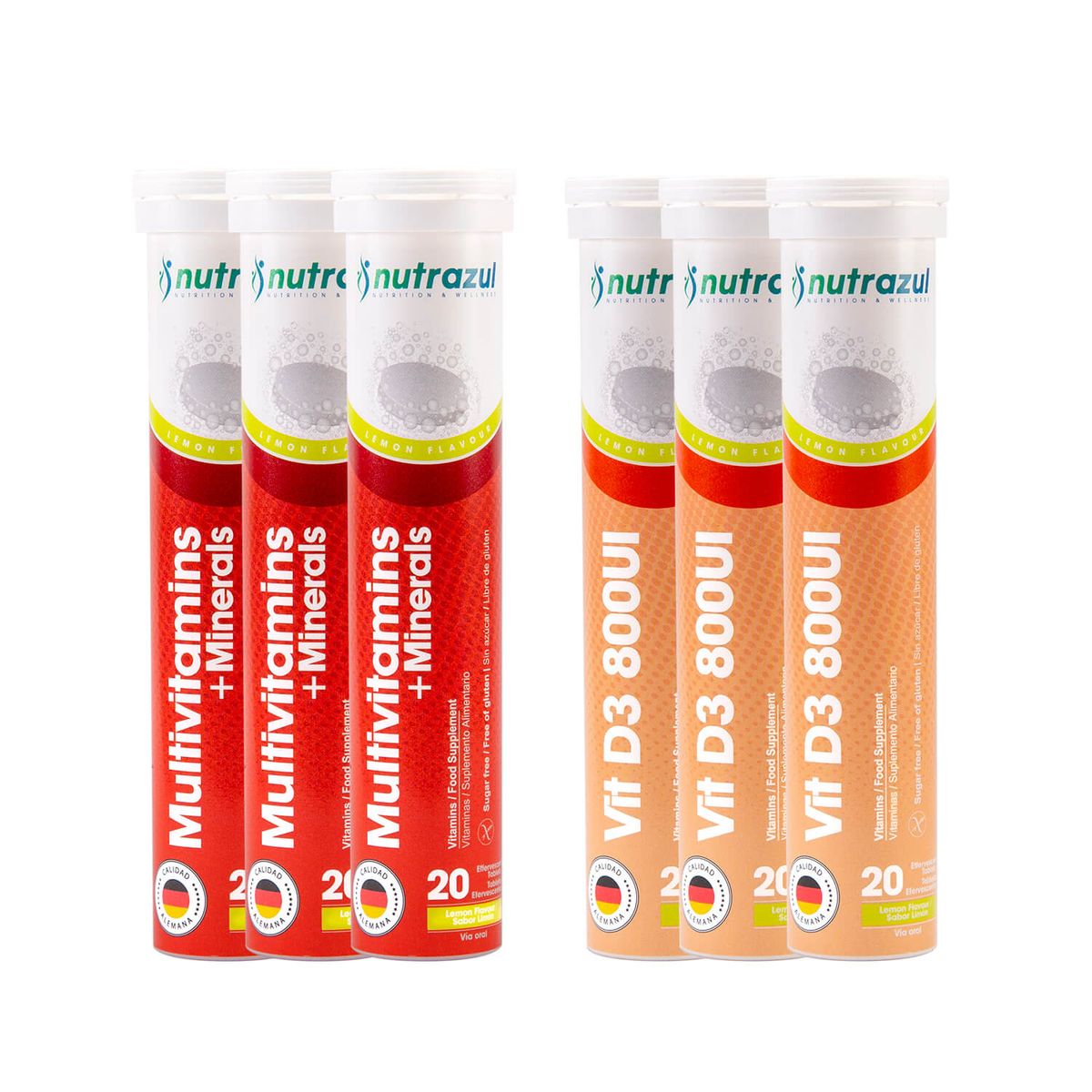 NUTRAZUL - Multivitaminico (3)+ Vitamina D3 800UI (3)  -Pack 6 un.