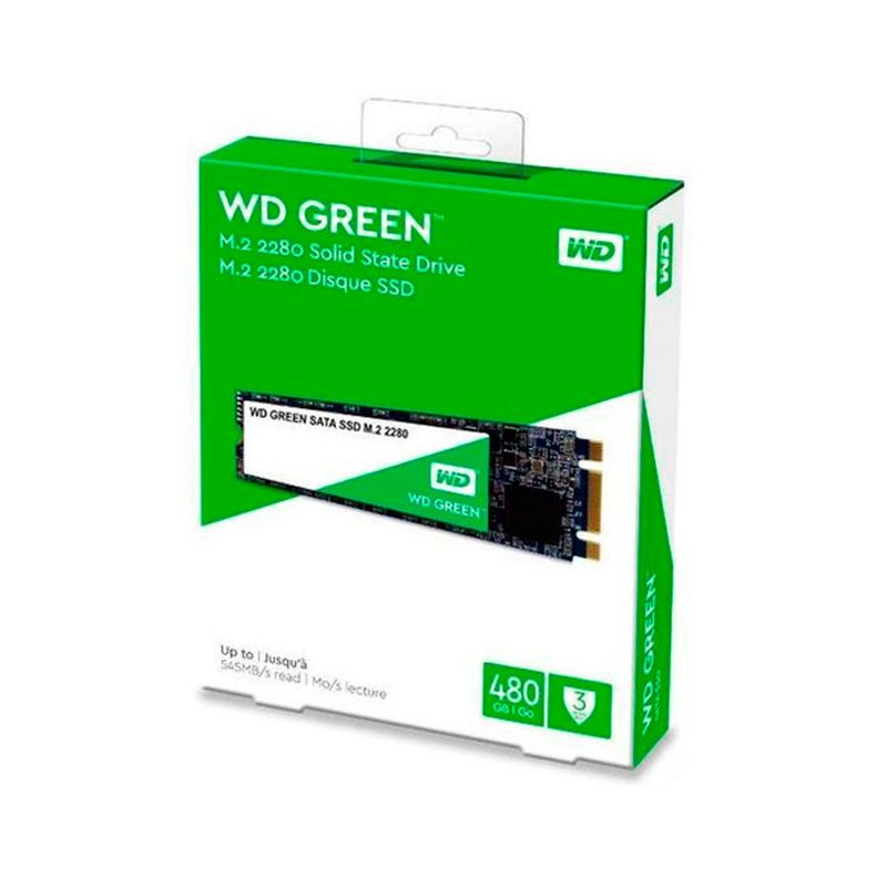 WESTERN DIGITAL - Disco Solido SSD WD Green 480GB M.2 SATA III WDS480G2G0B - Lifemax