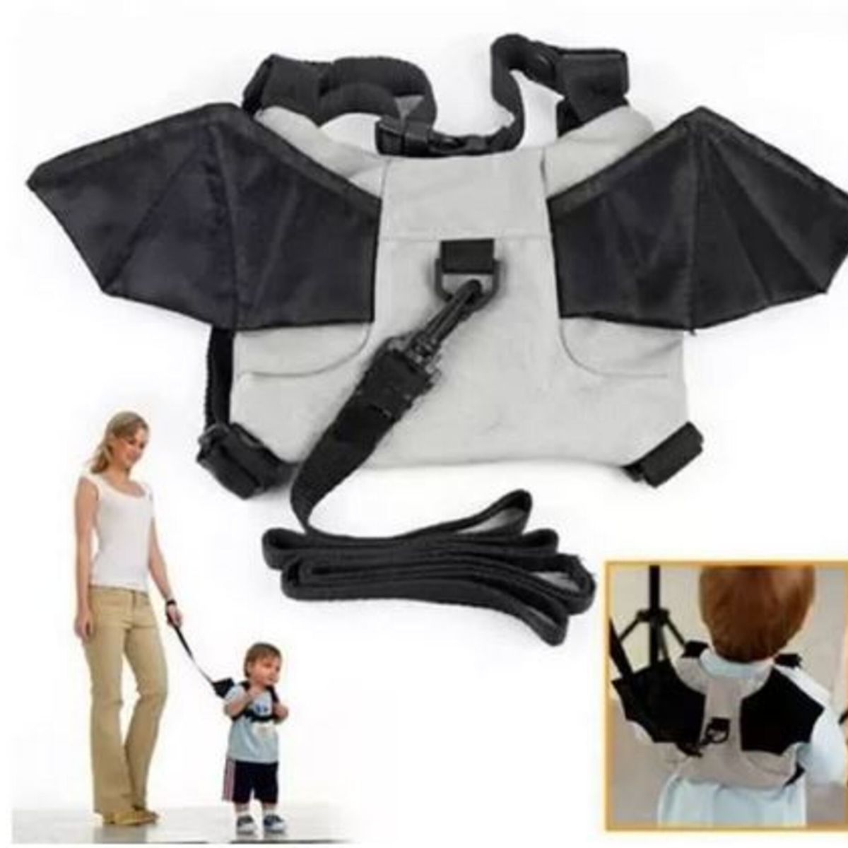 GENERICO - Mochila arnes niños modelo murcielago unisex