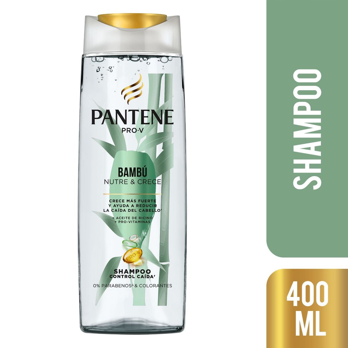 PANTENE - Pack 3 Shampoo Pantene Pro-V Bambú Nutre & Crece 400ml