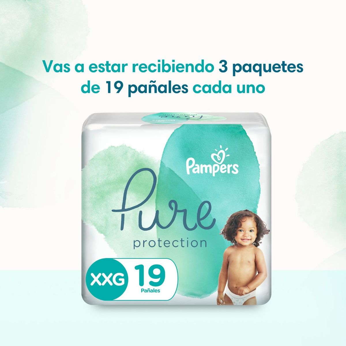 PAMPERS - Pañales Pampers Pure Protection Talla XXG 57 Un