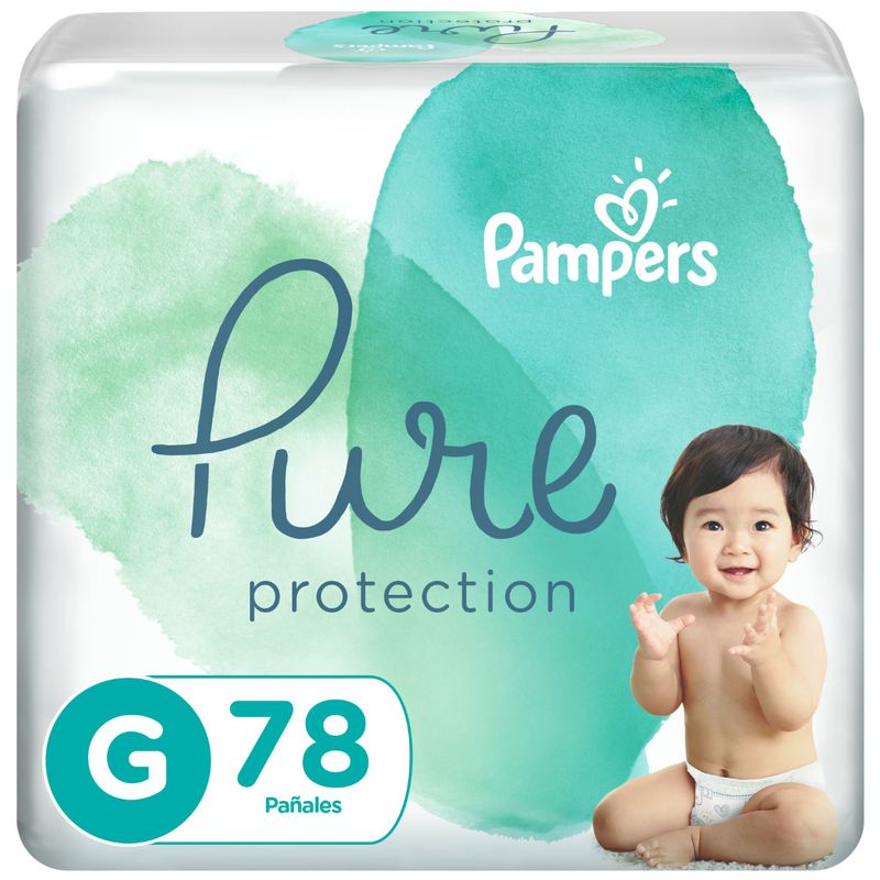 PAMPERS - Pañales Pampers Pure Protection Talla G 78 Un