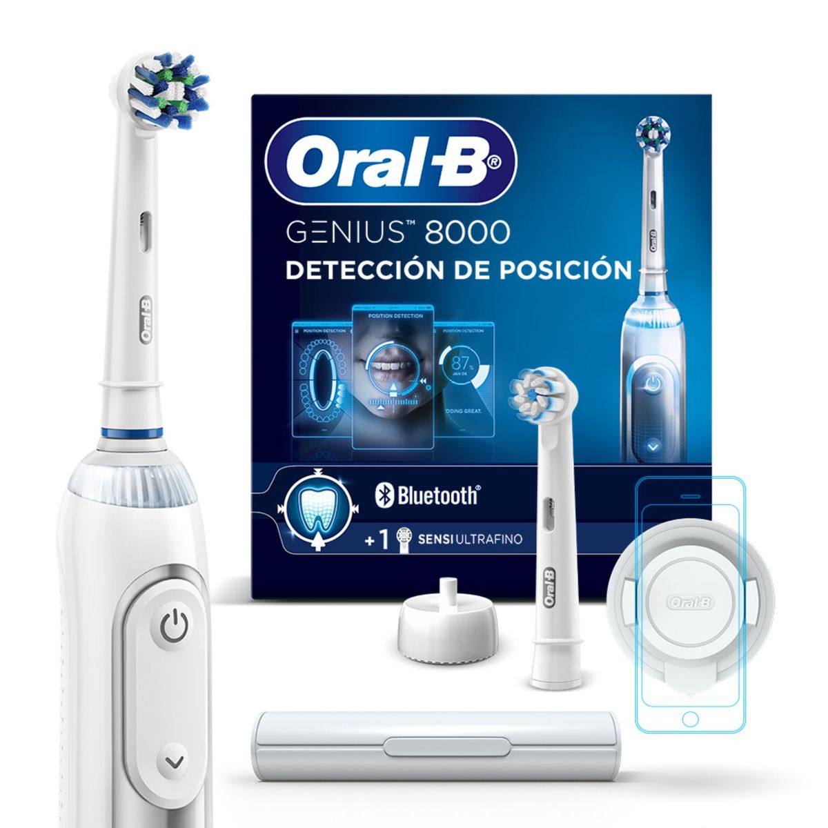 ORAL B - Cepillo Eléctrico Recargable Oral-B Genius 8000 + Cabezales