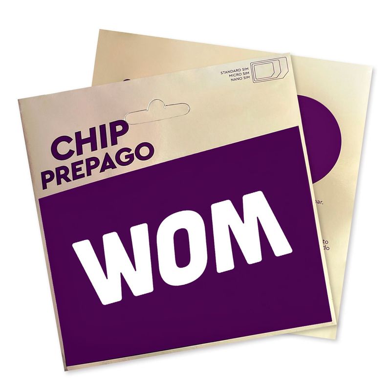 WOM - Chip Prepago Wom Incluye $2000 de Recarga Inicial - Lifemax