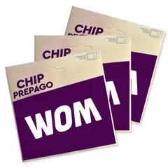 WOM - Chip de Línea 2000 Recarga Pack x100 Kit Mayorista